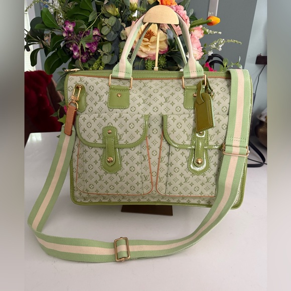 Louis Vuitton Sac Mary Kate 48H Green Monogram Line Large Tote Bag - Picture 1 of 15